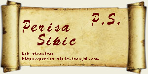 Periša Šipić vizit kartica
